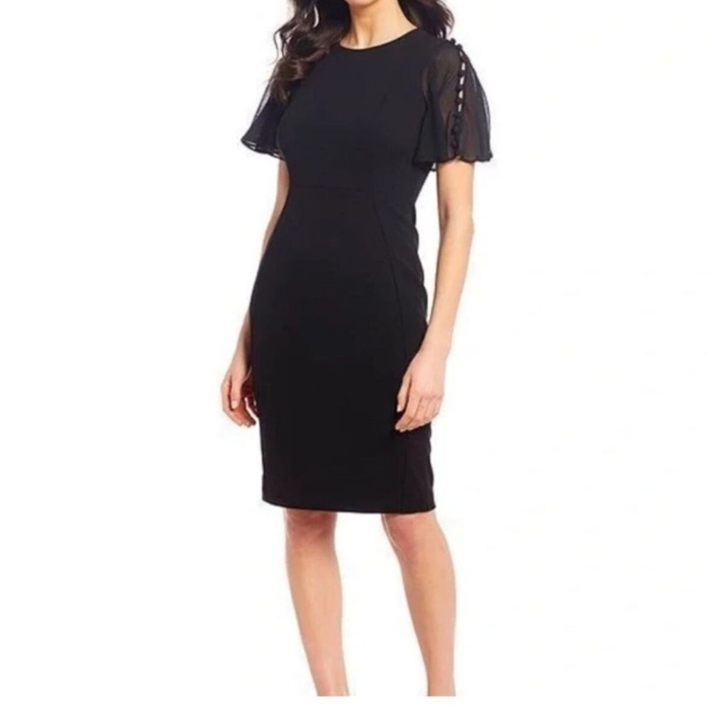 Calvin Klein Crepe Chiffon sheath Women Size 6P